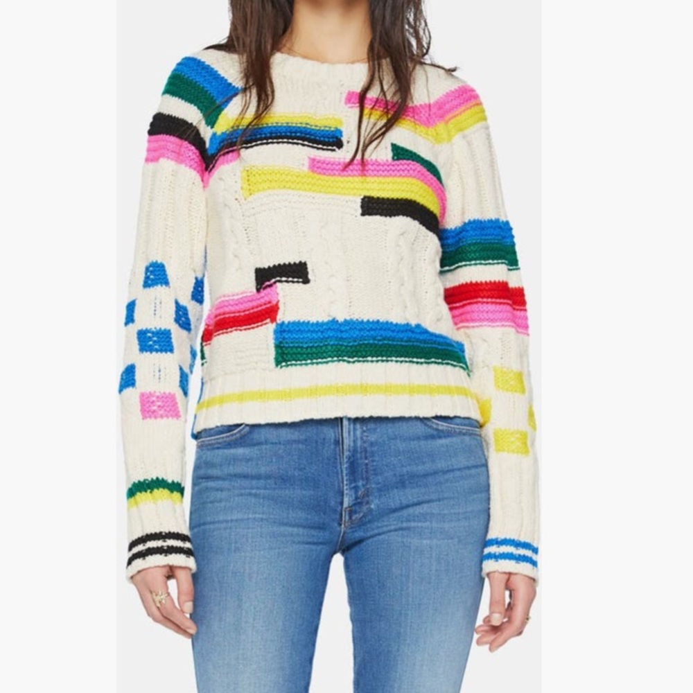 MOTHER the itsy raglan cotton blend sweater